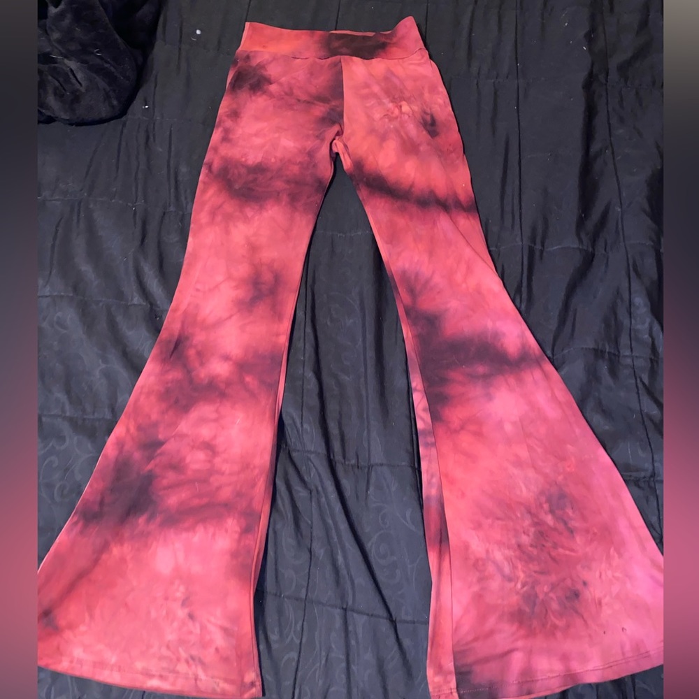 Tie dye flare pants